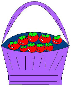 Cesta di pomodori