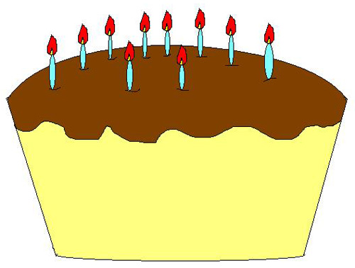 Torta con candele grande