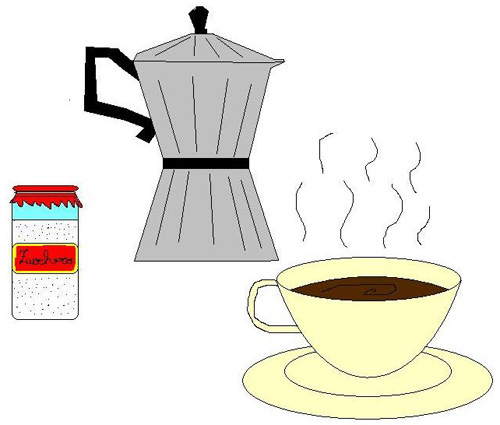 Zucchero Caff Caffettiera