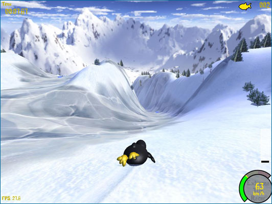 Screenshot Extreme Tux Racer