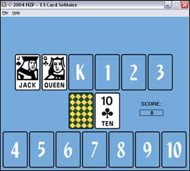 Lucky 13 Card Solitaire