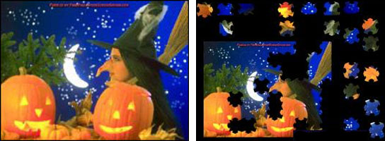 Witch Pumpkin Jigsaw Puzzle