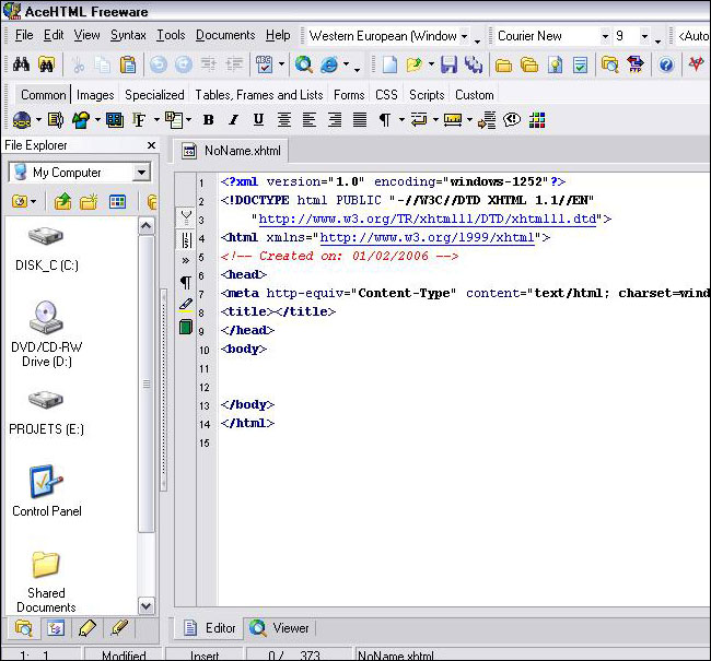 AceHTML Freeware