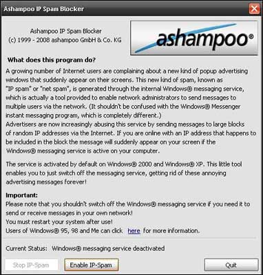 Ashampoo IP Spam Blocker