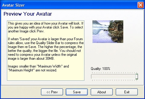 Avatar Sizer