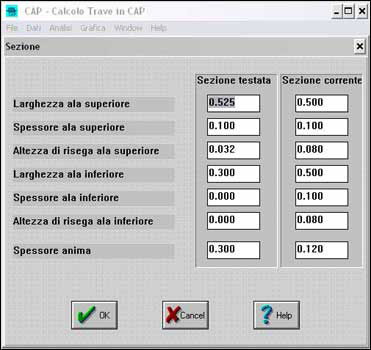 Calcolo Trave in CAP