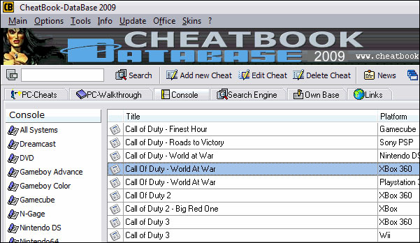 CheatBook-DataBase 2009