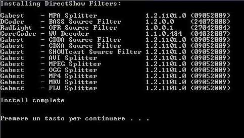 DirectShow FilterPack