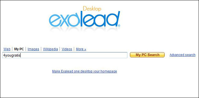 Exalead Desktop Search