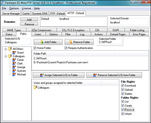 Fastream IQ Web FTP Server