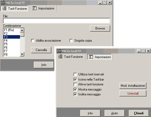 Gestione tasti funzione