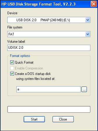 HP USB Disk Storage Format Tool