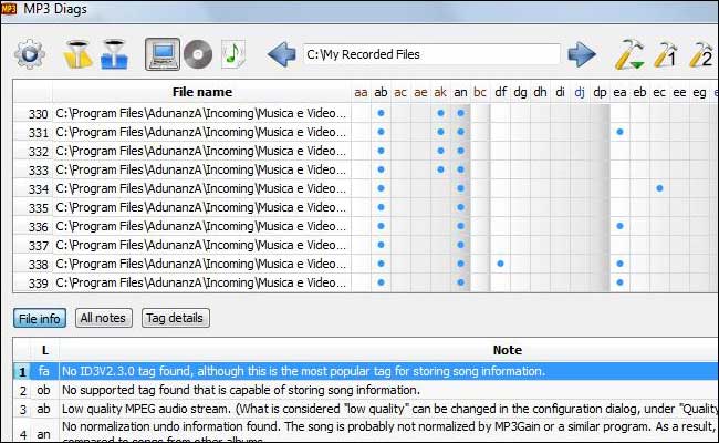 MP3 Diags