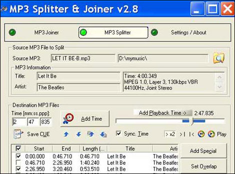 MP3 Splitter & Joiner
