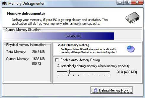 Memory Defragmenter
