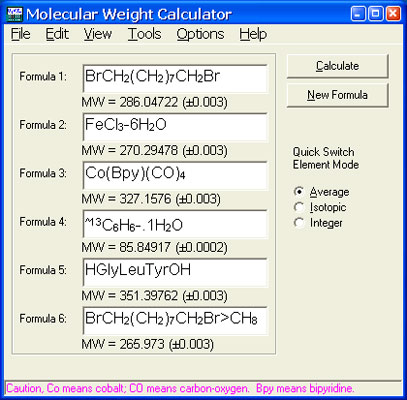 Molecular Weight Calculator