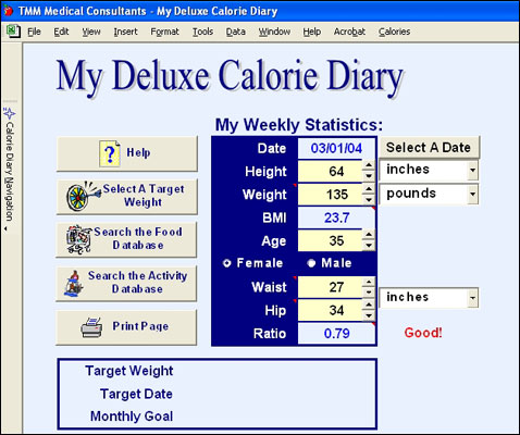 My Deluxe Calorie Diary