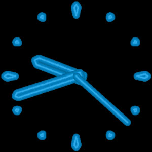 Neon Clock Screensaver