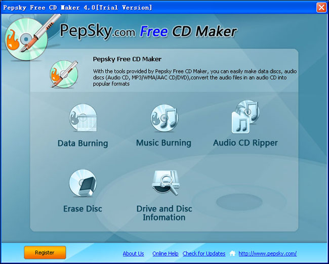 Pepsky Free CD Maker