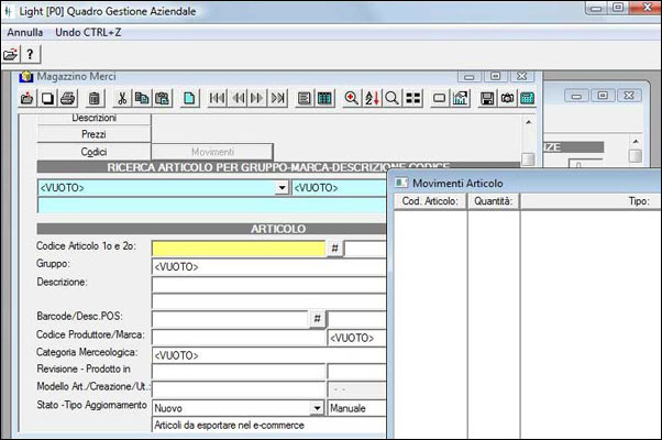 Quadro Gestionale Light